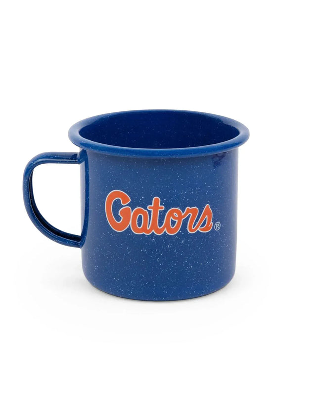 CK112MBU-UF01 - U of Florida Enamelware 16oz Mug, Medium Blue Speckle - Golden Rabbit Enamelware