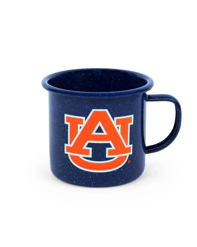 CK112NVY-AU01 - Auburn Enamelware 16oz Mug, Navy Speckle - Golden Rabbit Enamelware