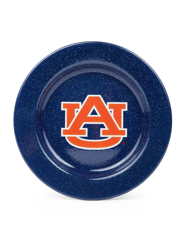 CK20NVY-AU01-4 - Auburn Enamelware Dinner Plates, Navy Speckle, Set of 4 - Golden Rabbit Enamelware