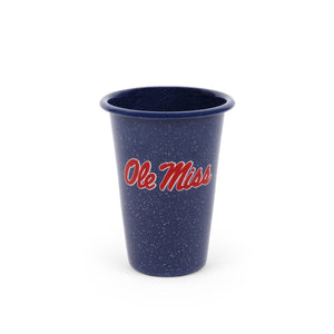 CK93NVY-OM01-2 - U of Mississippi Enamelware 14oz Tumblers, Set of 2 - 1