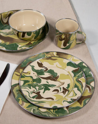 CM75 - Camouflage 18 Qt Stock Pot - Golden Rabbit Enamelware