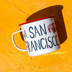 Claudia Pearson x CCH San Francisco 16 oz Large Mug, Red Rim