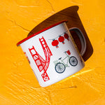 Claudia Pearson x CCH San Francisco 16 oz Large Mug, Red Rim
