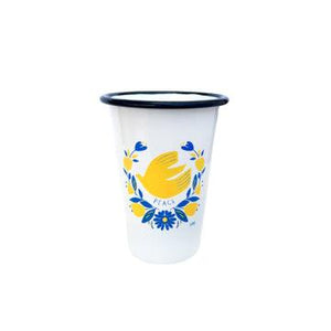 CP93BLA-PEACE - Claudia Pearson x CCH Peace for Ukraine 14 oz Tumbler, Black Rim - 1