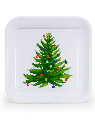 Christmas Tree Square Trays - Set of 2