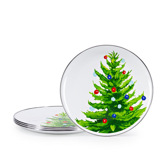 Christmas Tree Dinner Plates - Set of 4