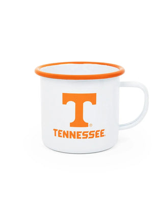CV112ORA-UT01 - U of Tennessee Enamelware 16oz Mug, Orange Rim - Golden Rabbit Enamelware