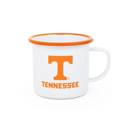 CV112ORA-UT01 - U of Tennessee Enamelware 16oz Mug, Orange Rim - Golden Rabbit Enamelware