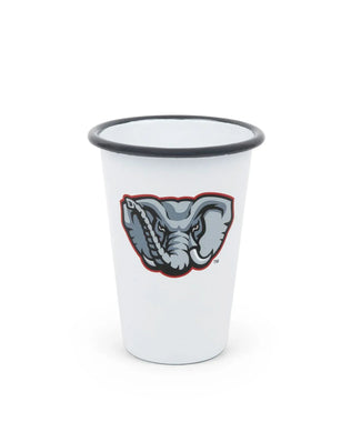 CV93GRY-UA01-2 - U of Alabama Enamelware 14oz Tumblers, Grey Rim, Set of 2 - Golden Rabbit Enamelware