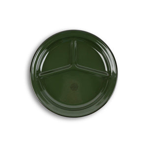 ecomposer-color-green with black rim, CW16GRBL - Camp Wandawega x CCH Divided Camp Plate, Set of 2, Green with Black Rim