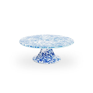 ecomposer-color-blue splatter, D100DBM - Splatter Cake Stand, Blue Splatter