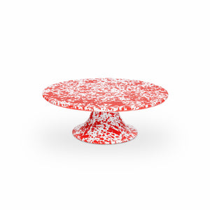 ecomposer-color-red splatter, D100RM - Splatter Cake Stand, Red Splatter
