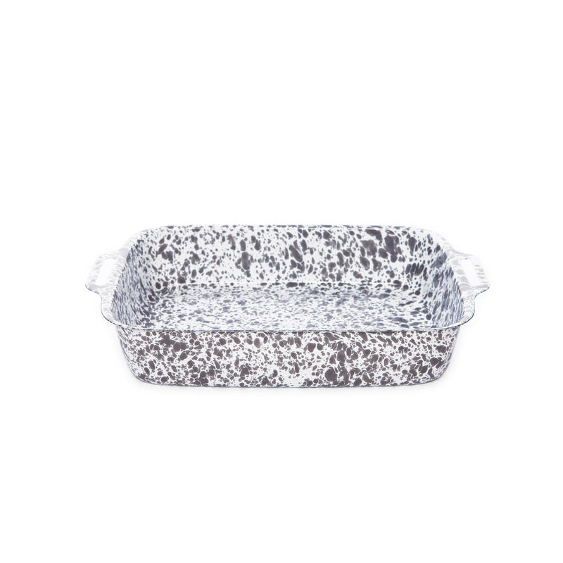 ecomposer-color-grey splatter, D111GYM - Splatter Lasagna Pan, Grey Splatter