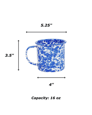 Splatter 16 oz Mugs, Set of 4