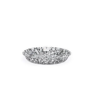 ecomposer-color-grey splatter, D114GYM-4 - Splatter Pasta Plates, Set of 4, Grey Splatter