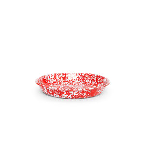 ecomposer-color-red splatter, D114RM-4 - Splatter Pasta Plates, Set of 4, Red Splatter