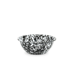 ecomposer-color-black splatter, D17BLM-4 - Splatter Cereal Bowls, Set of 4, Black Splatter