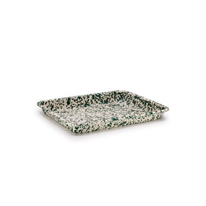 ecomposer-color-black splatter, D190BLM - Splatter Small Rectangle Tray, Black Splatter