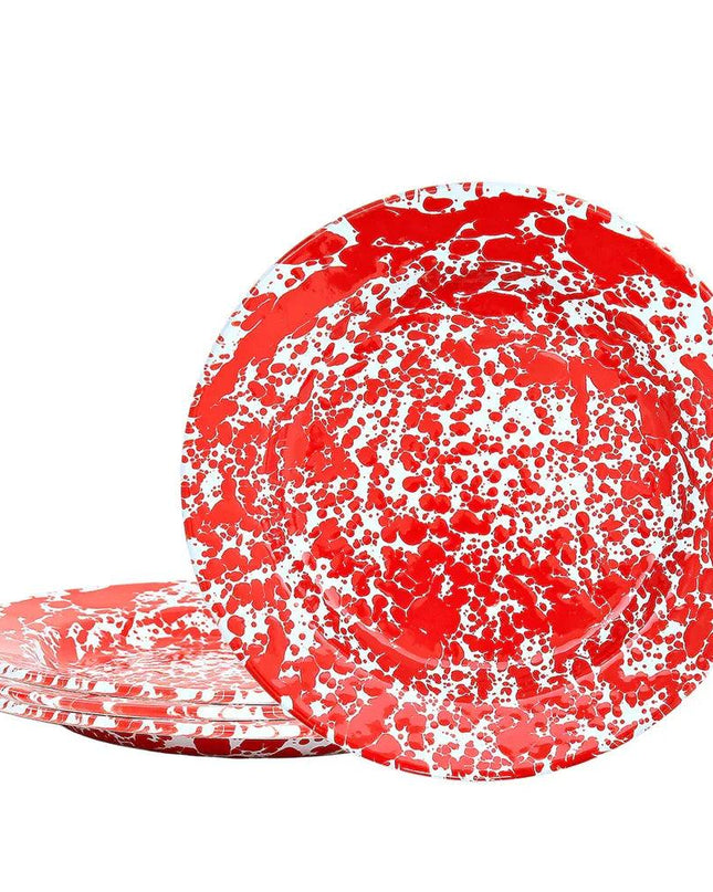 Splattered Dinner Plates, Set of 4