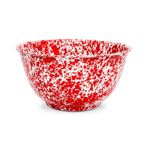 ecomposer-color-red splatter, D23RM - Splatter Large Salad Bowl, Red Splatter