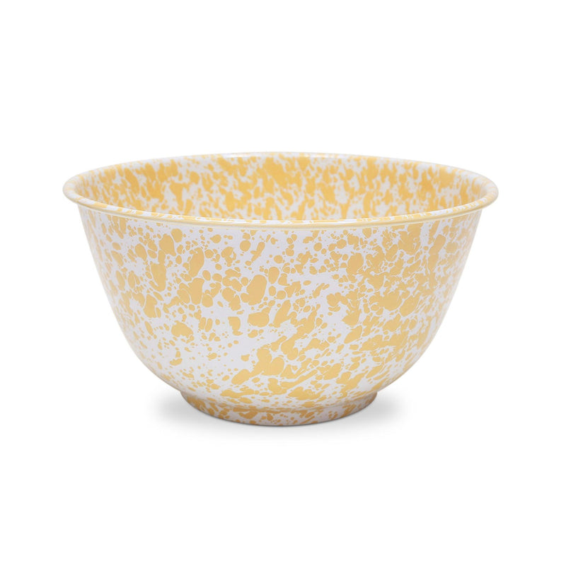 ecomposer-color-yellow splatter, D23YM - Splatter Large Salad Bowl, Yellow Splatter