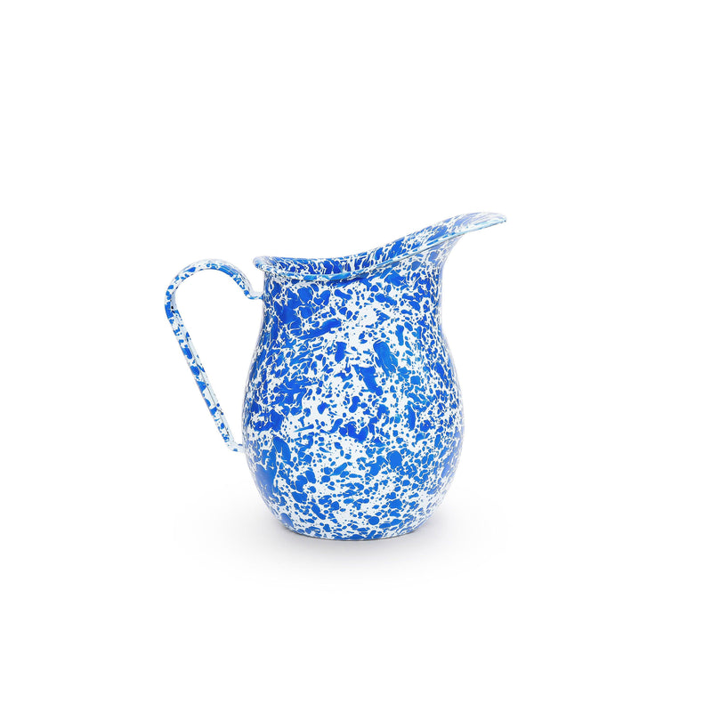 ecomposer-color-blue splatter, D27DBM - Splatter Large Pitcher, Blue Splatter