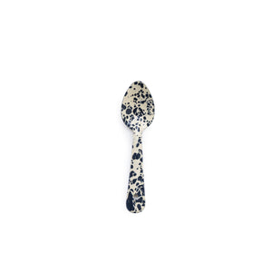 ecomposer-color-navy and cream, D49NVM-4 - Splatter Small Spoons, Set of 4, Navy and Cream