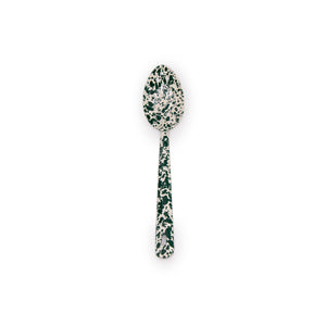 ecomposer-color-green and cream, D53GCM - Splatter Large Slotted Spoon, Green and Cream