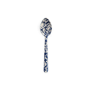 ecomposer-color-navy and cream, D53NVM - Splatter Large Slotted Spoon, Navy and Cream