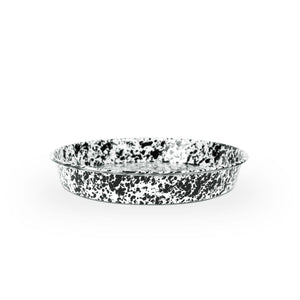 ecomposer-color-black splatter, D88BLM - Splatter Cocktail Tray/Deep Dish Pizza Pan, Black Splatter