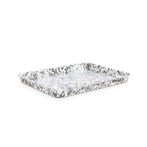 ecomposer-color-grey splatter, D90GYM - Splatter Large Rectangle/Jelly Roll Tray, Grey Splatter