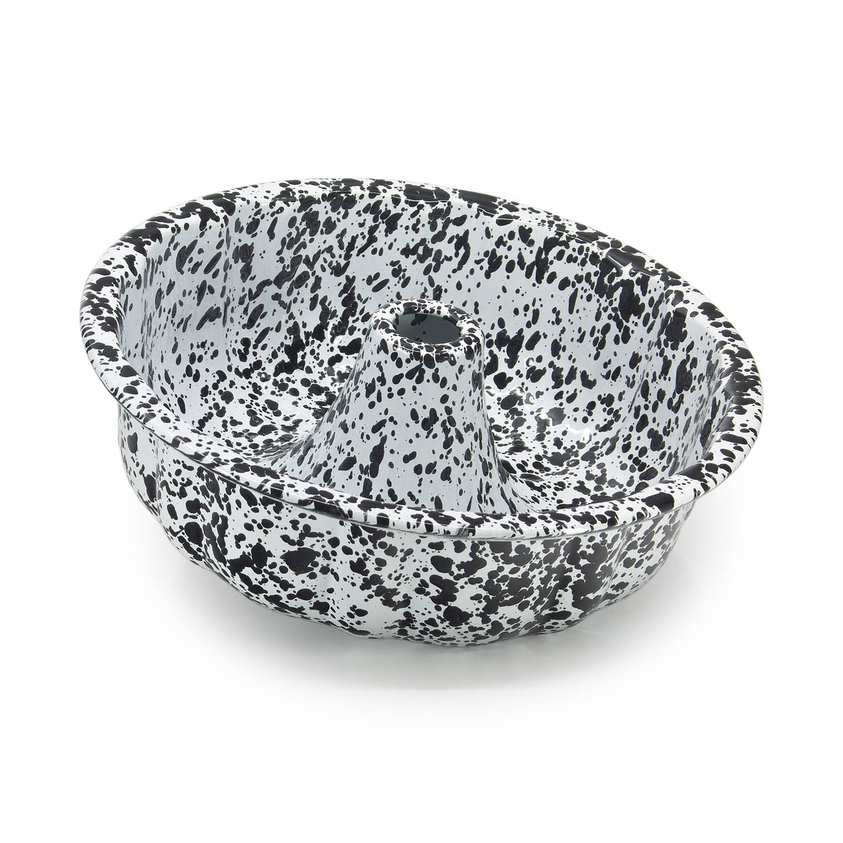 ecomposer-color-black splatter, D96BLM - Splatter Bundt Pan, Black Splatter