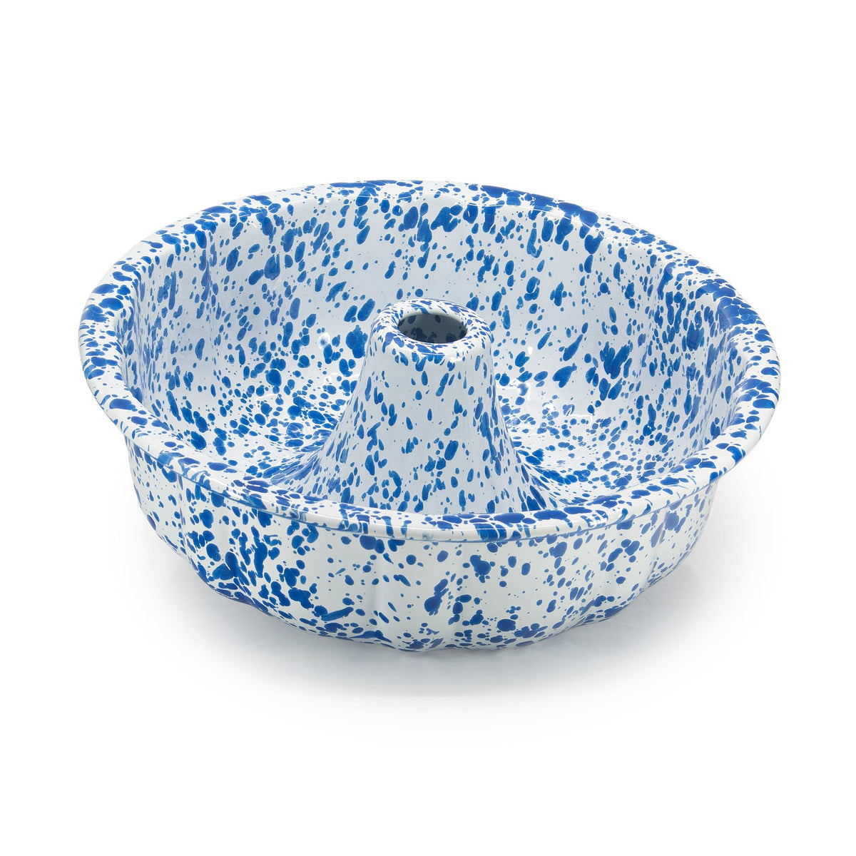 ecomposer-color-blue splatter, D96DBM - Splatter Bundt Pan, Blue Splatter
