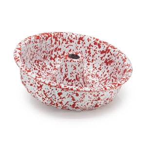 ecomposer-color-red splatter, D96RM - Splatter Bundt Pan, Red Splatter