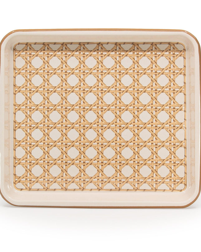 Domino x CCH Wicker Medium Rectangle Tray