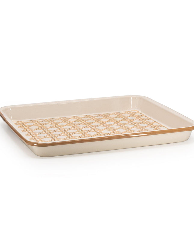 Domino x CCH Wicker Medium Rectangle Tray