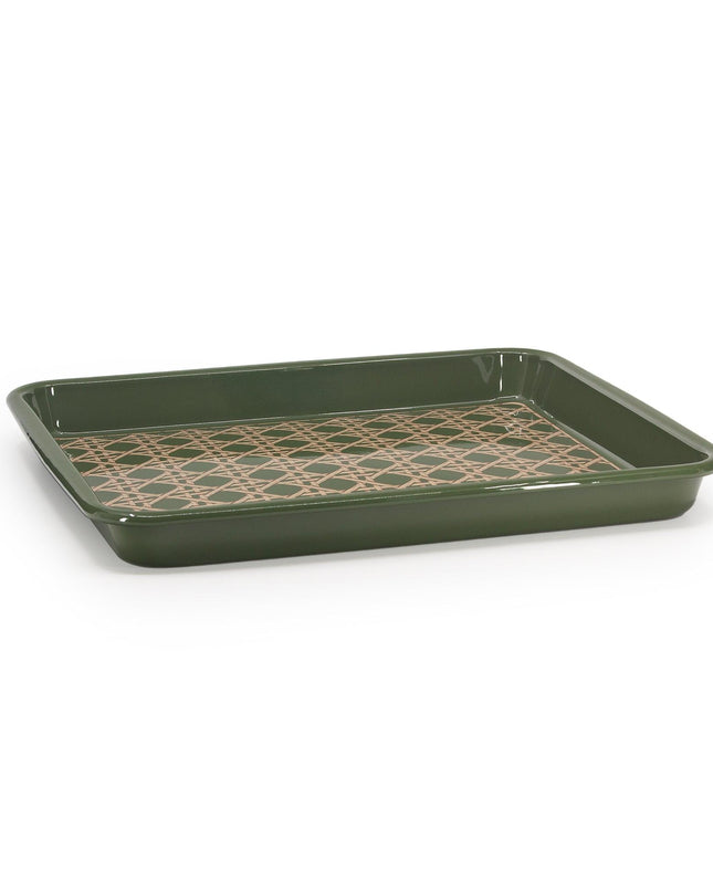 Domino x CCH Wicker Medium Rectangle Tray