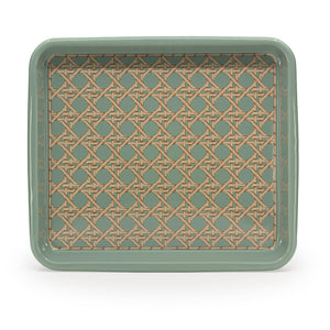 ecomposer-color-sea blue, DM501WKR-SBL - Domino x CCH Wicker Medium Rectangle Tray, Sea Blue