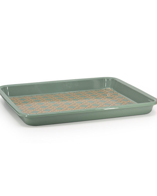 Domino x CCH Wicker Medium Rectangle Tray