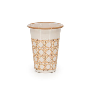 ecomposer-color-almond, DM93WKR-ALM-4 - Domino x CCH Wicker 14 oz Tumblers, Set of 4, Almond