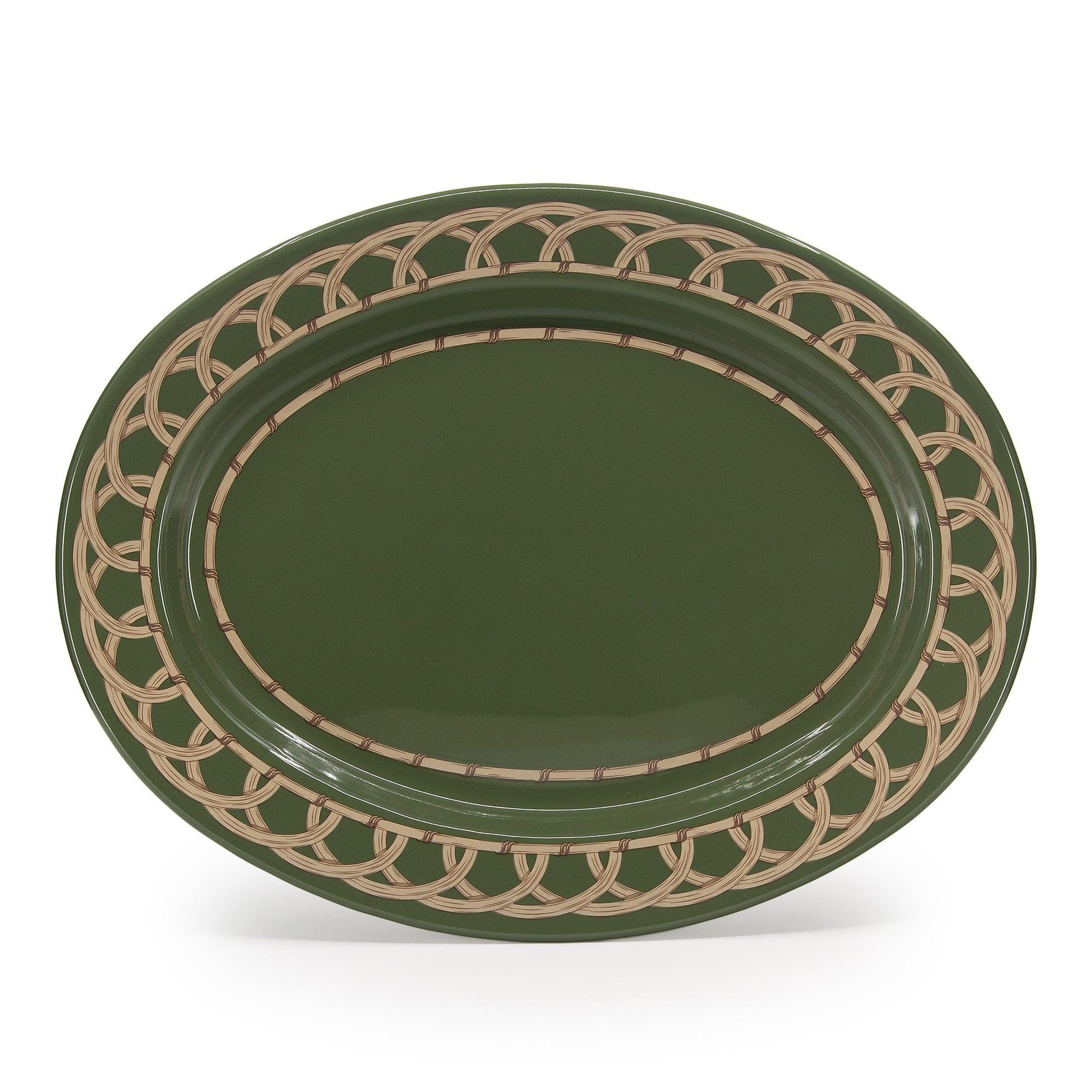 Domino x CCH Wicker Small 14 inch Oval Tray