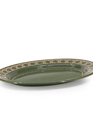 Domino x CCH Wicker Small 14 inch Oval Tray