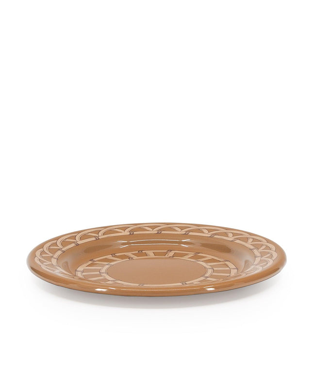 Domino x CCH Wicker Flat Salad Plates, Set of 4