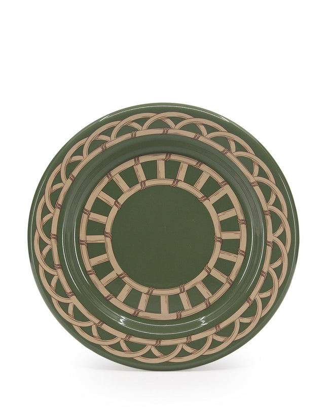 Domino x CCH Wicker Flat Salad Plates, Set of 4