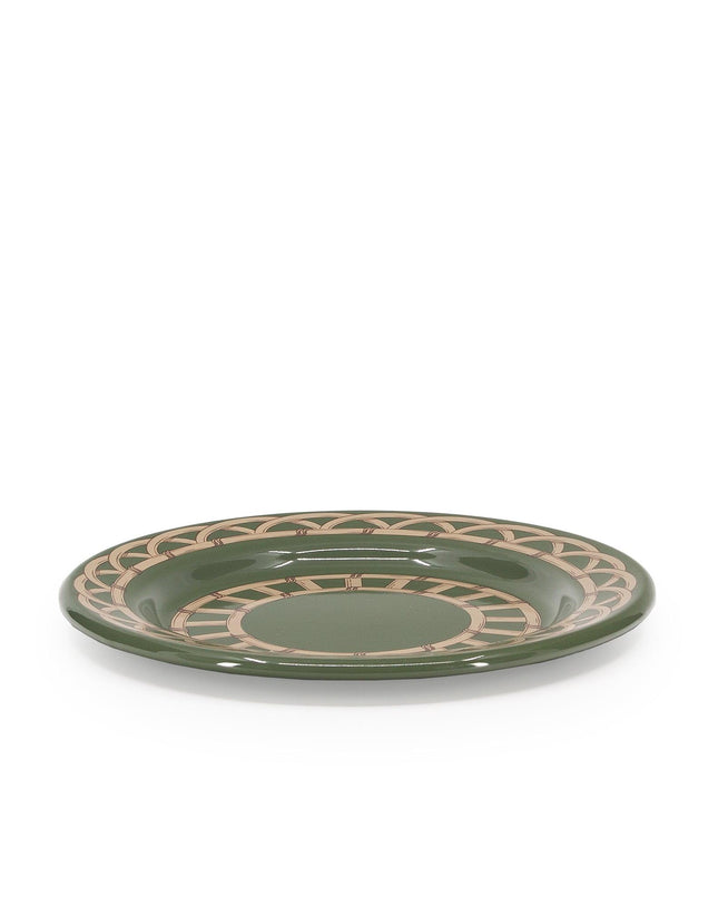 Domino x CCH Wicker Flat Salad Plates, Set of 4