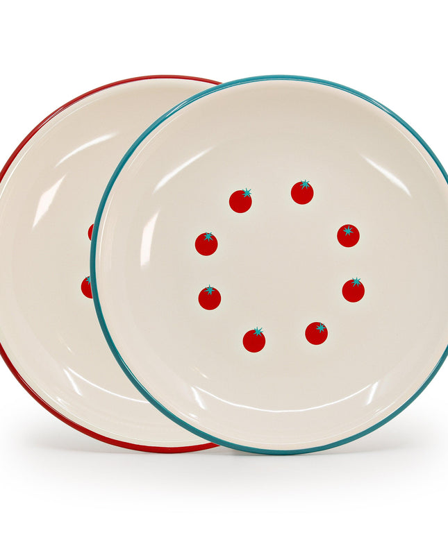 Dan Pelosi x CCH Tomato Coupe Dinner Plates, Set of 2