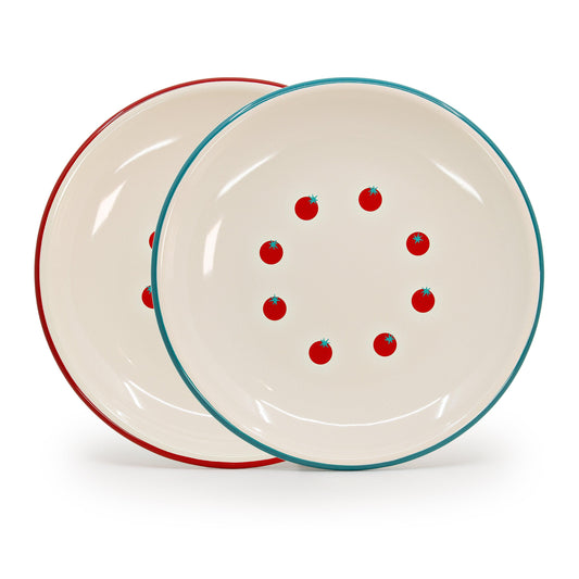 Dan Pelosi x CCH Tomato Coupe Dinner Plates, Set of 2