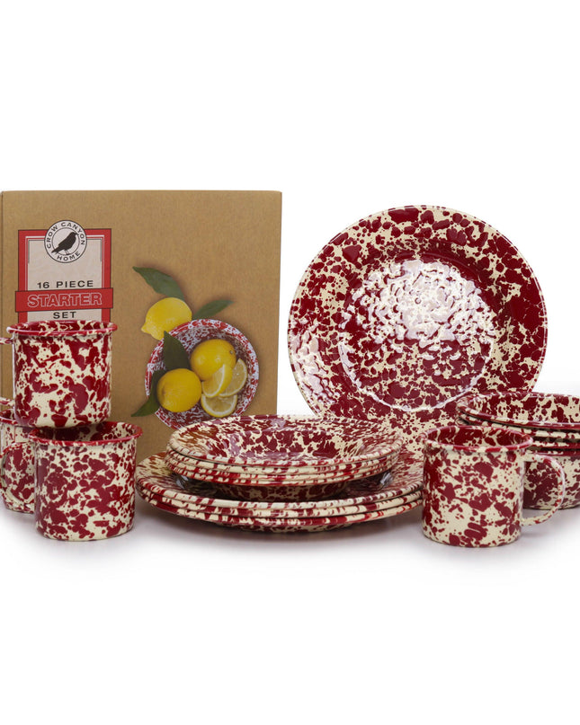 Splatter 16 Piece Dinnerware Set