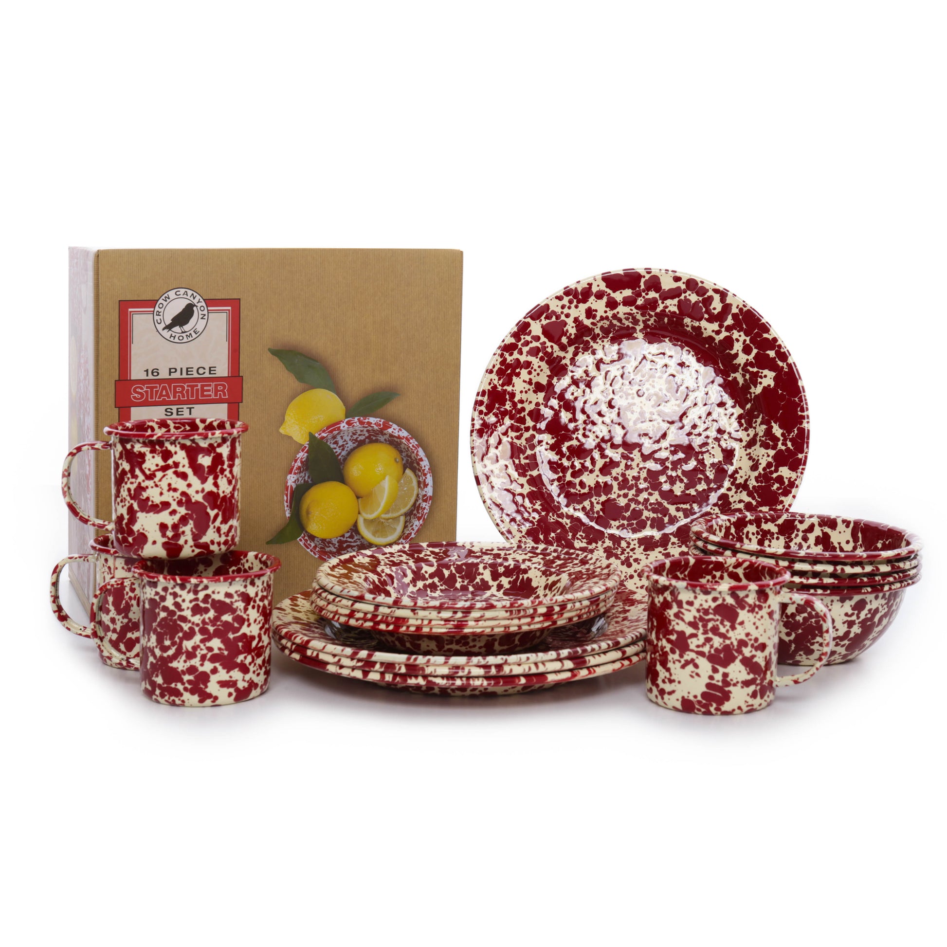 Splatter 16 Piece Dinnerware Set