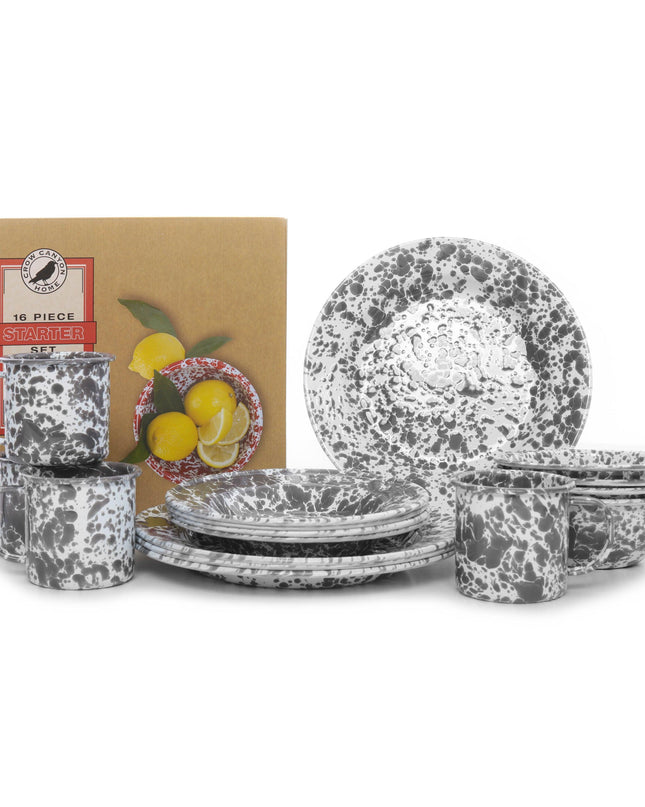 Splatter 16 Piece Dinnerware Set
